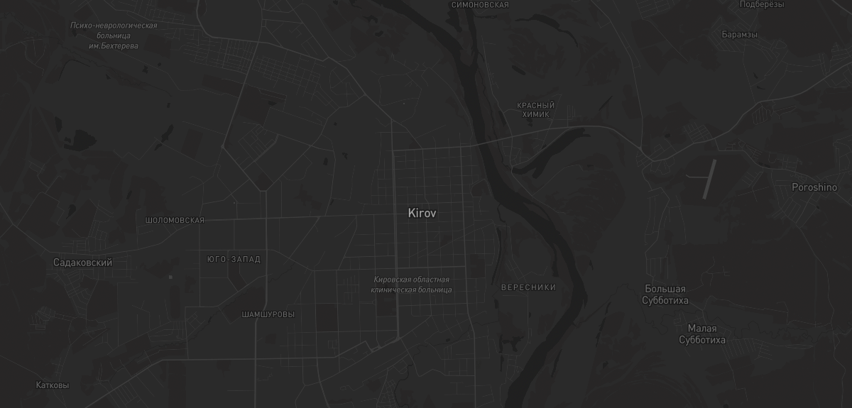 Карта региона — в Кирове