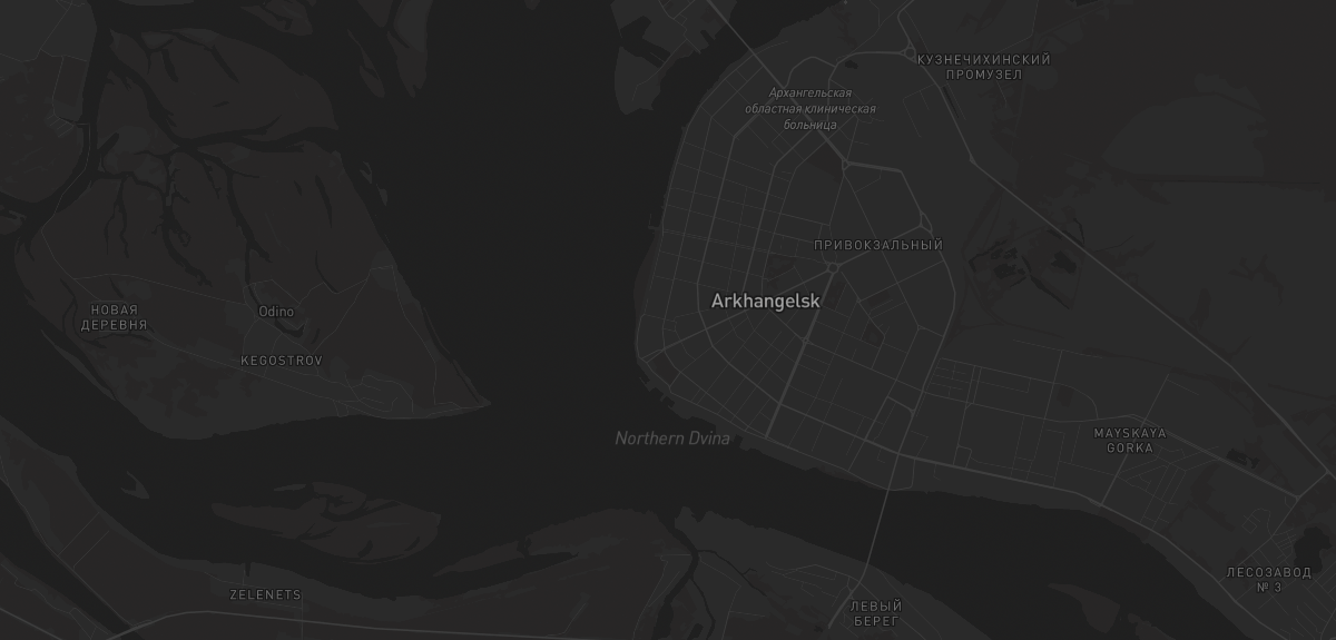 Карта региона — в Архангельске
