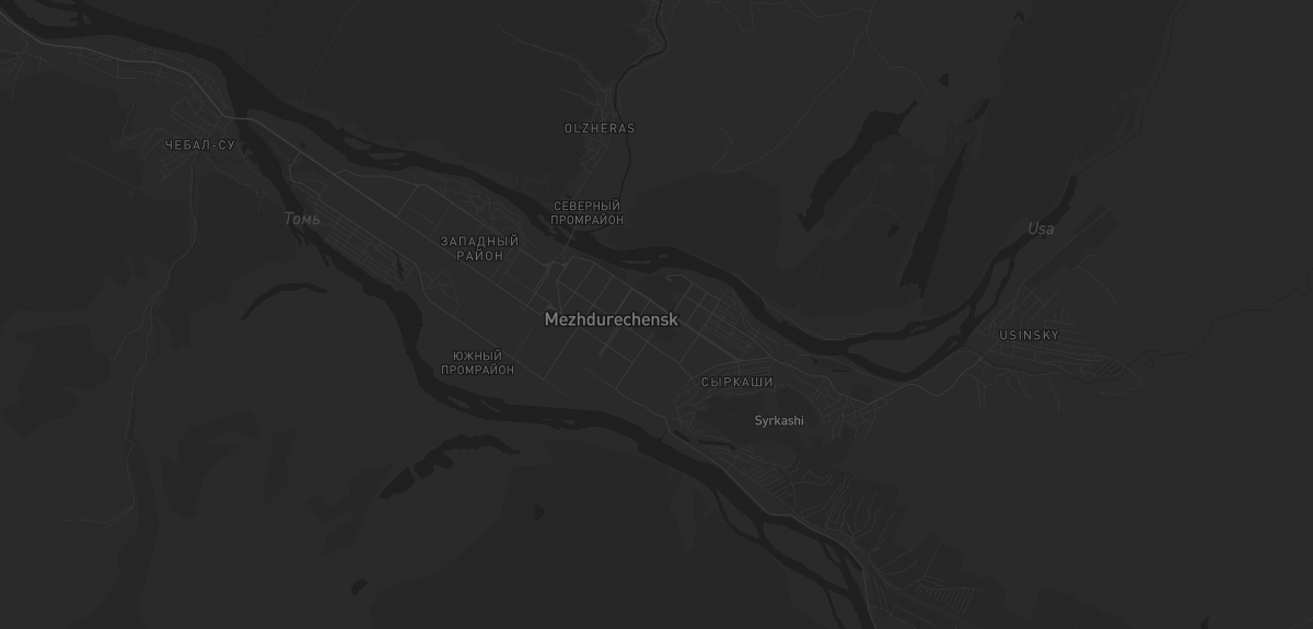 Карта региона — в Междуреченске