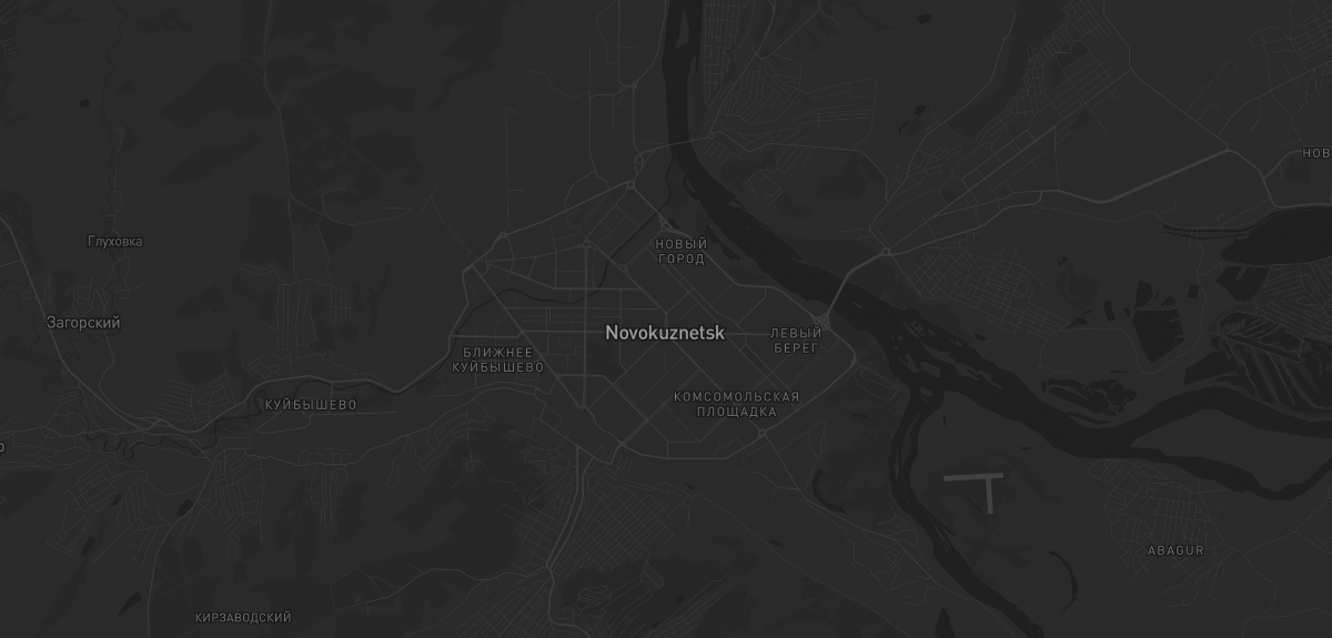 Карта региона — в Новокузнецке