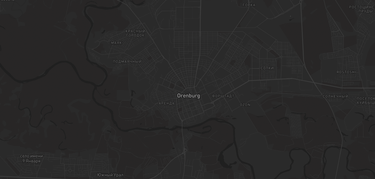 Карта региона — в Оренбурге